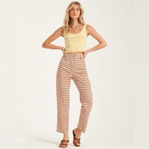 Billabong Work Waves Check Trousers checkered print